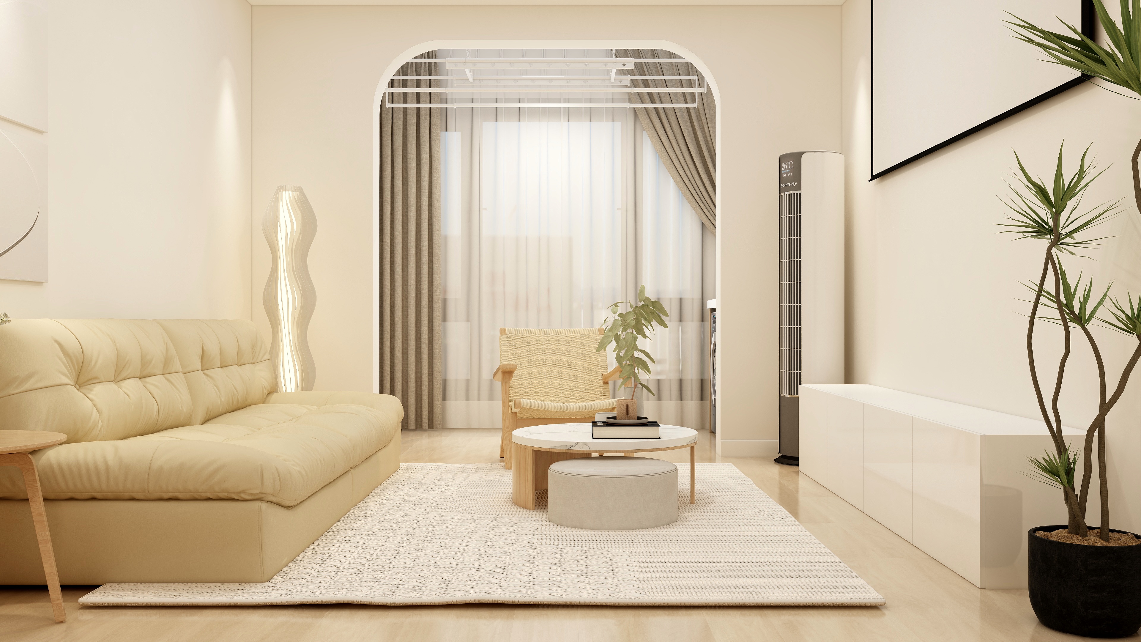 简约现代原木风新房装修舒适温馨的理想家居设计(图1)